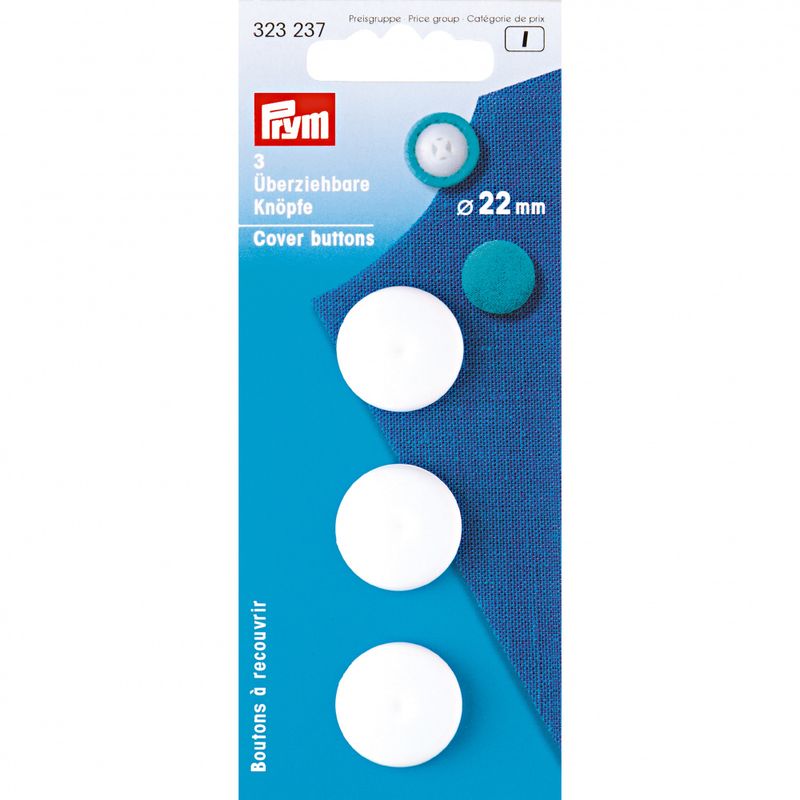 Overtrekksknapp 22 mm plast