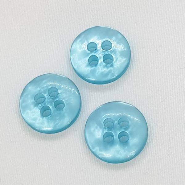 Hovedbilde Knapp skjorteknapp aqua firehulls 13 og 18 mm