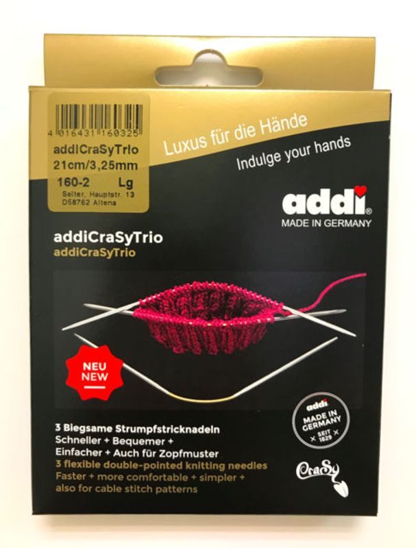Addi CraSyTrio settpinner korte 21 cm