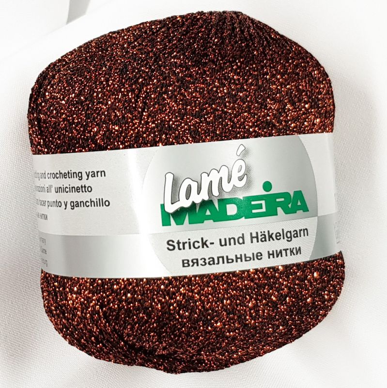 Madeira Lame Kobberbrun viscose-polyester glittergarn 25 g