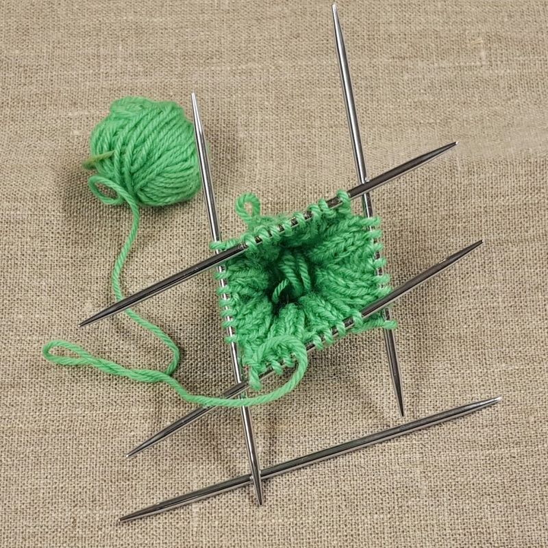 KnitPro Nova metall 10 cm strikkepinner settpinne strømpepinner 
