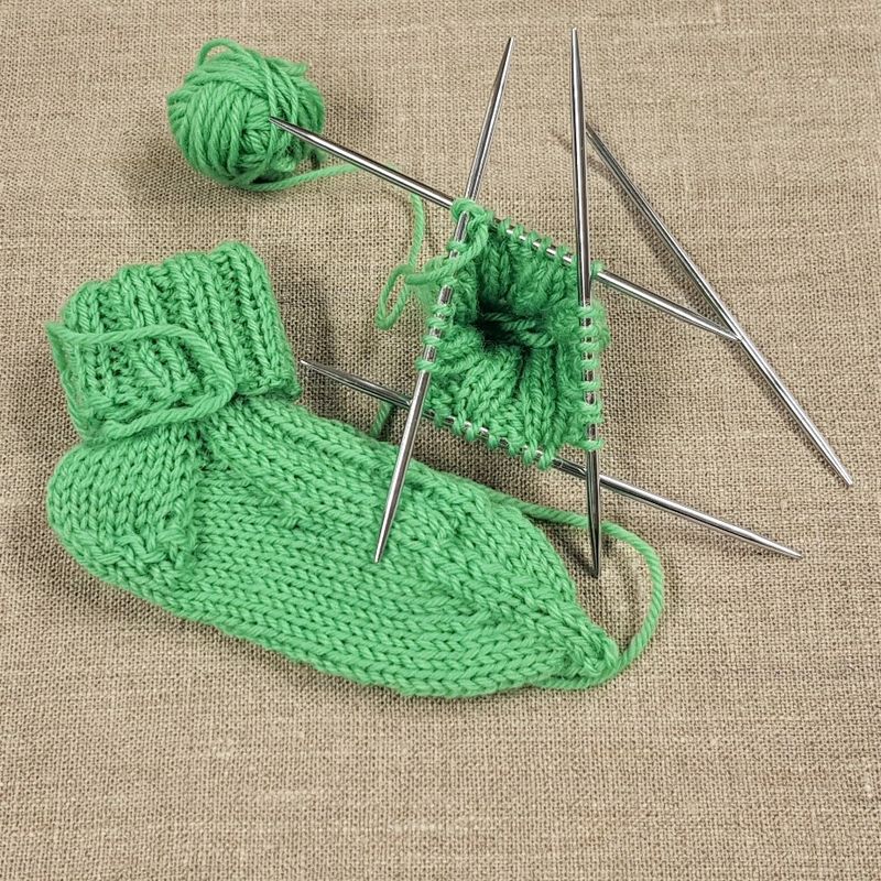 KnitPro Nova metall 10 cm strikkepinner settpinne strømpepinner 