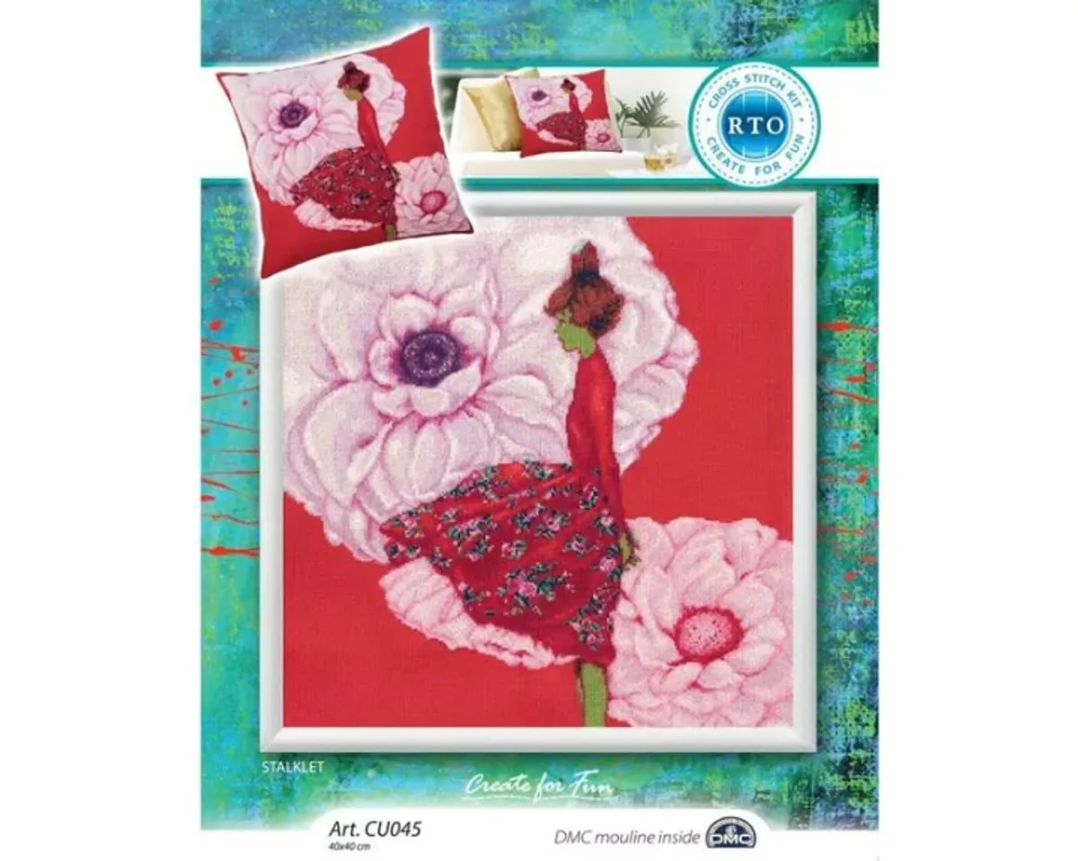 Pute Frk. Stilk  40 x 40 cm - broderipakke 