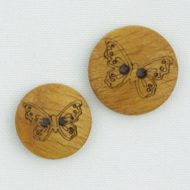 Hovedbilde Treknapp sommerfugl 15 og 18 mm
