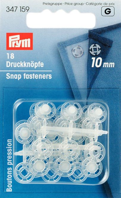 Hovedbilde Trykknapper 10 mm transparent