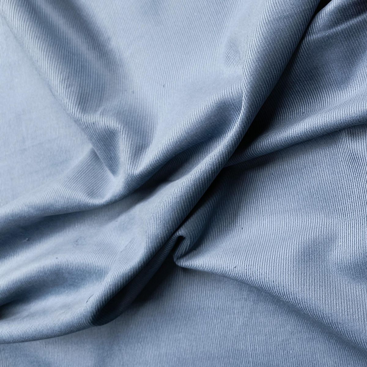 Babyfløyel cordfløyel gråblå bomull 21 wale