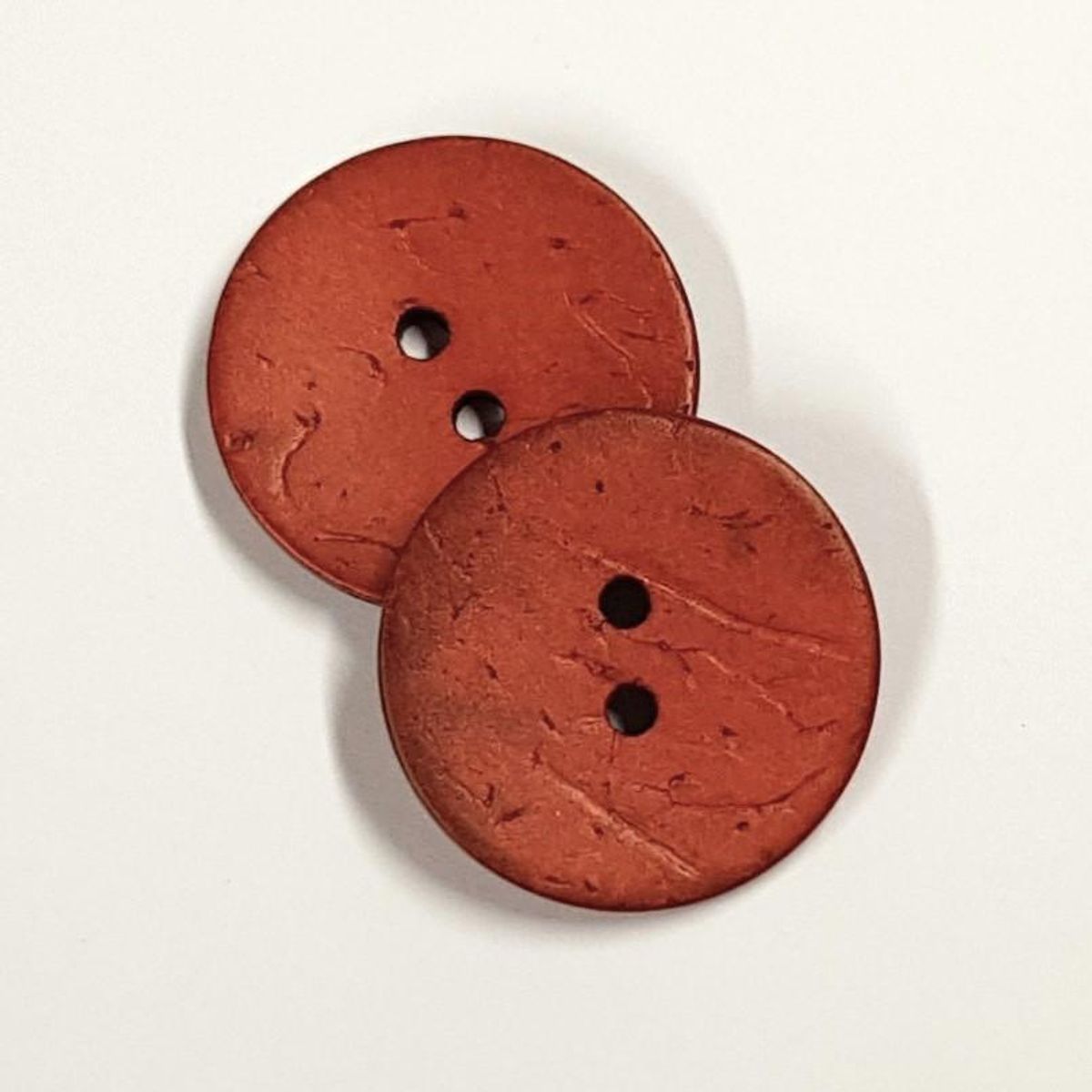 Kokosknapp malt terracotta - 22 mm