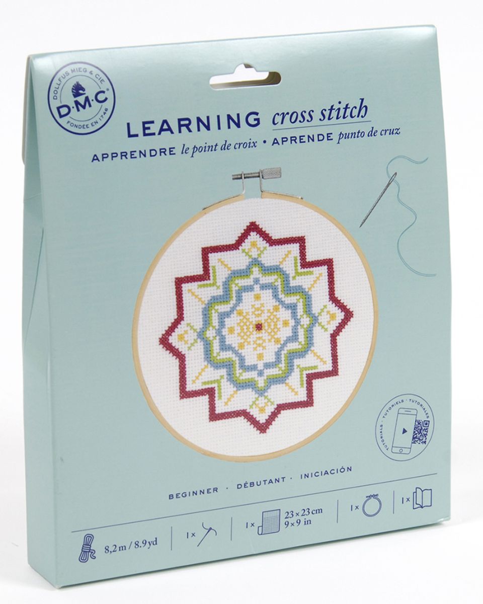 Nybegynnerpakke Korssting på broderiramme fra DMC 
