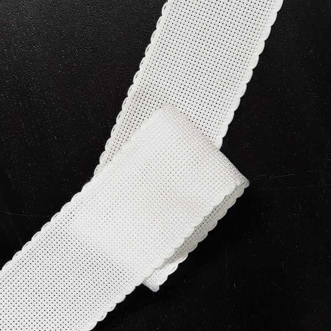 Hovedbilde Broderibånd  5 cm aida hvit