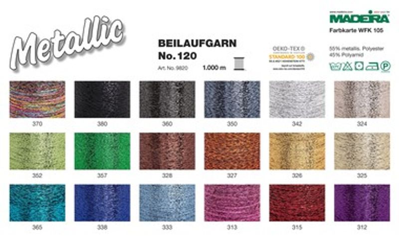 Madeira Metallic No. 120 glitter følgetråd effektgarn