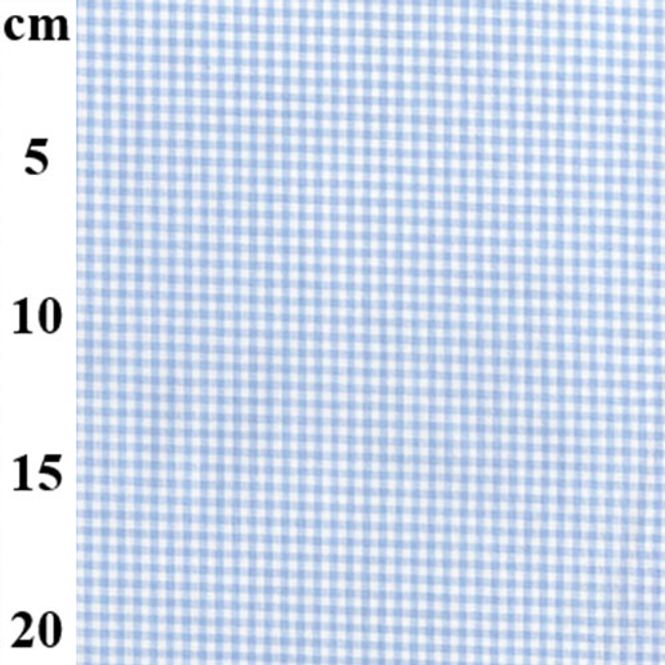 Hovedbilde Gingham  3 mm rutet lyseblå-hvit rutevev ...