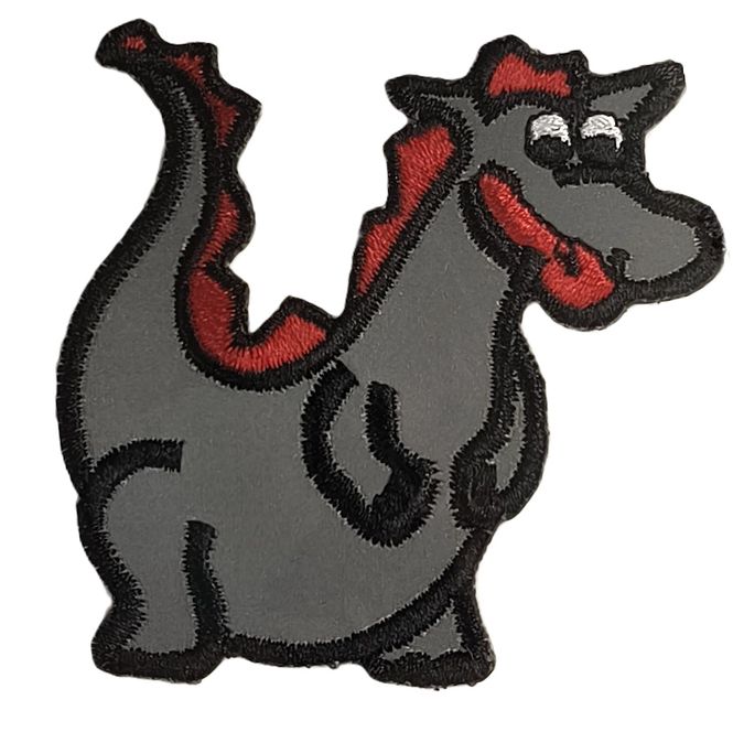 Hovedbilde Strykemerke Dino refleksmerke symerke