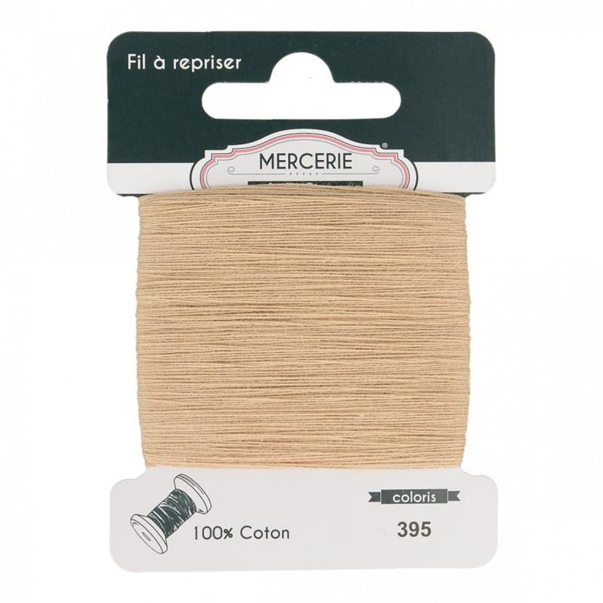 Stoppegarn bomull  395 sand gylden beige Mercerie Saint-Pierre 