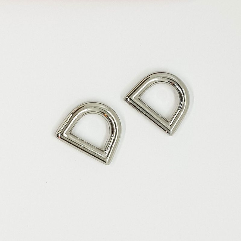 D-ring bold liten blank 10 mm - veskehank / reimledd