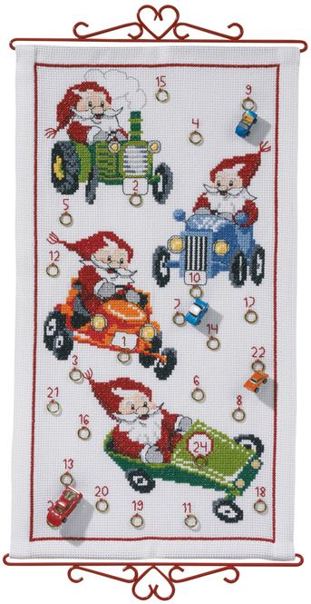 Hovedbilde Julekalender Julenissenes rally 35 x 63 cm