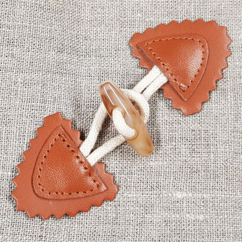 Duffelcoatlukning liten 11 cm - 3 farger