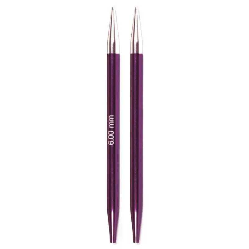 KnitPro Zing utskiftbare pinner - lange 13 cm 