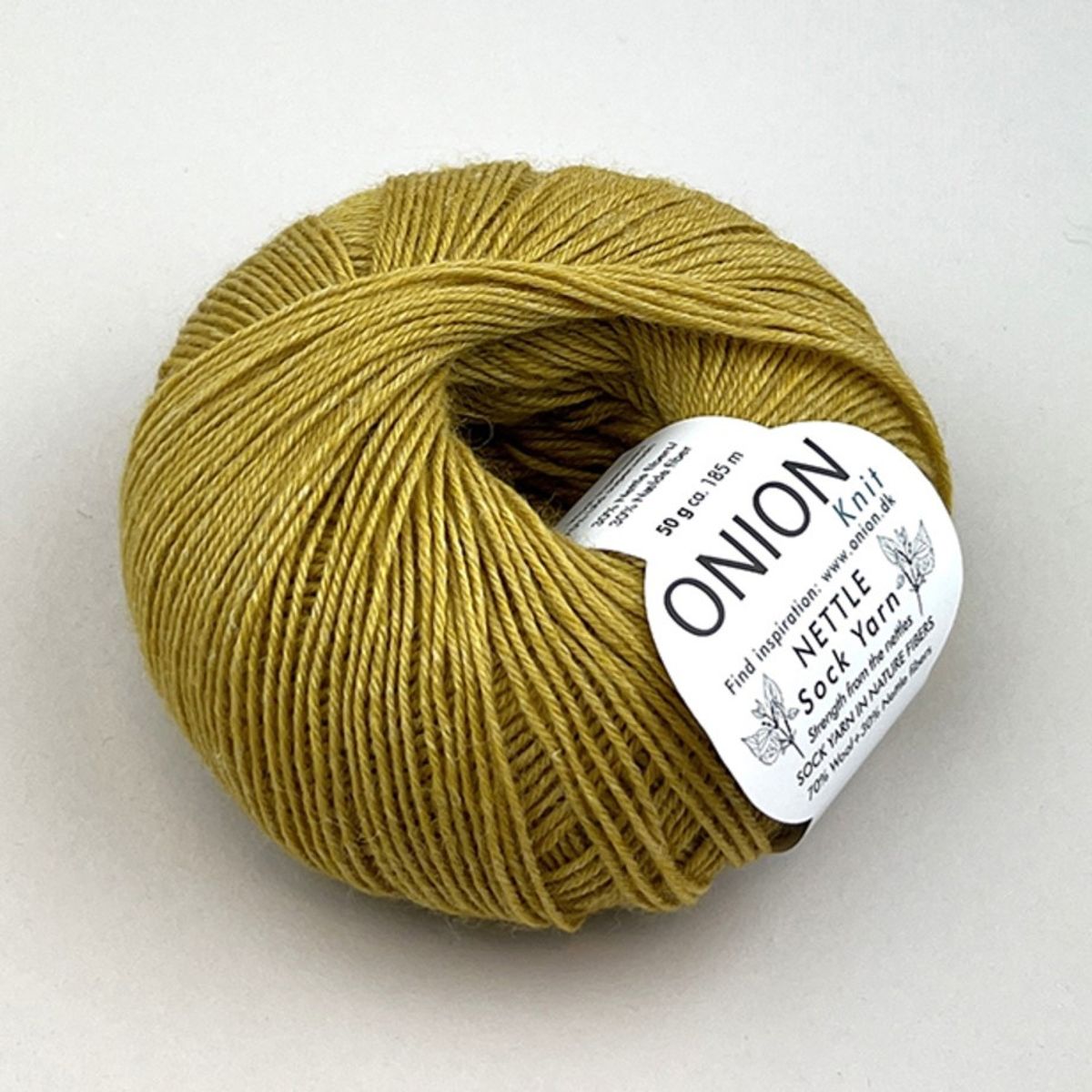 Onion Nettle sokkegarn med neslefiber 50 g