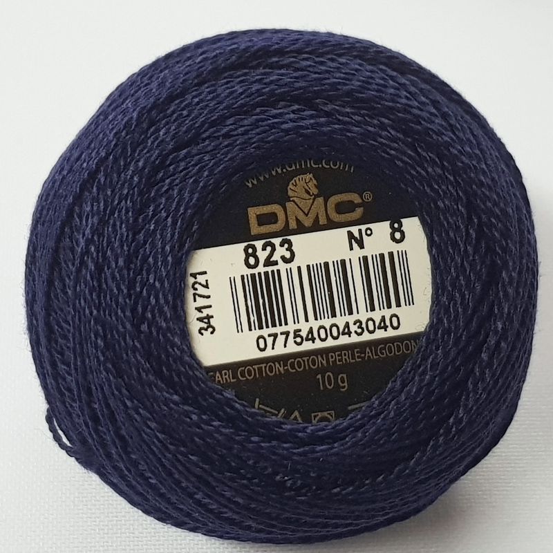 Perlegarn No.  8 DMC 116 Ensfarget bomull - Pearl cotton