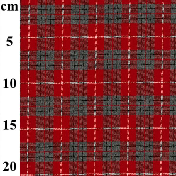 Hovedbilde Skotskrutet med stretch rødt polyester-viskose