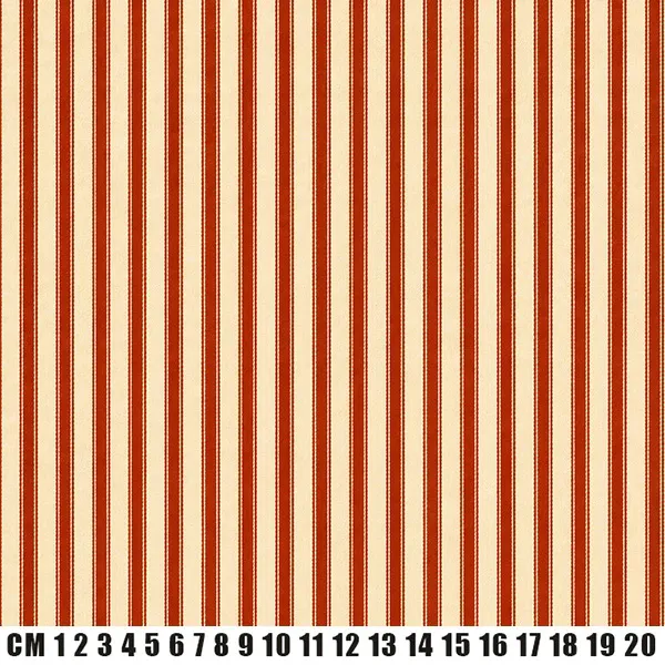 Hovedbilde Ticking madrasscanvas stripet terracotta